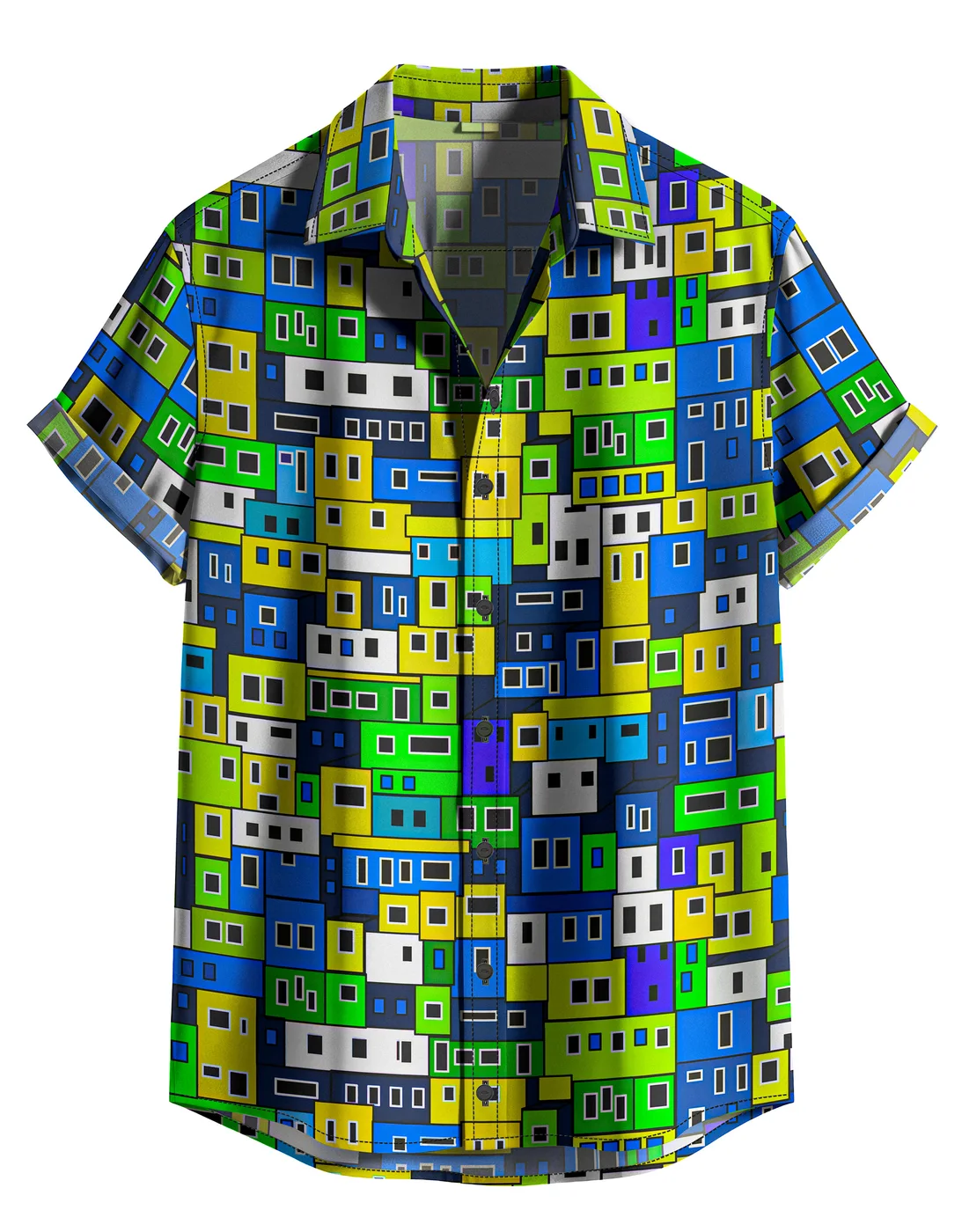 Camisa de botão full print — arte 1000